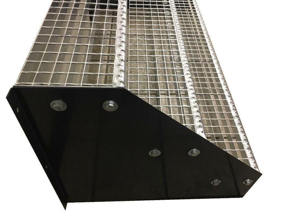 3 Stufen Standtreppe Stahltreppe Breite 100cm Höhe 63cm Schwarz in Hamminkeln
