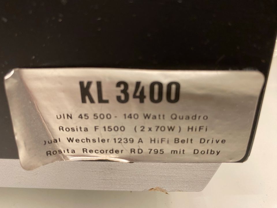 Stereoanlage Rosita KL3400 für Bastler in Mitterfels