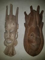 2 Masken Holzmasken Hartholz Tropenholz Afrika ca. 65cm Niedersachsen - Edewecht Vorschau