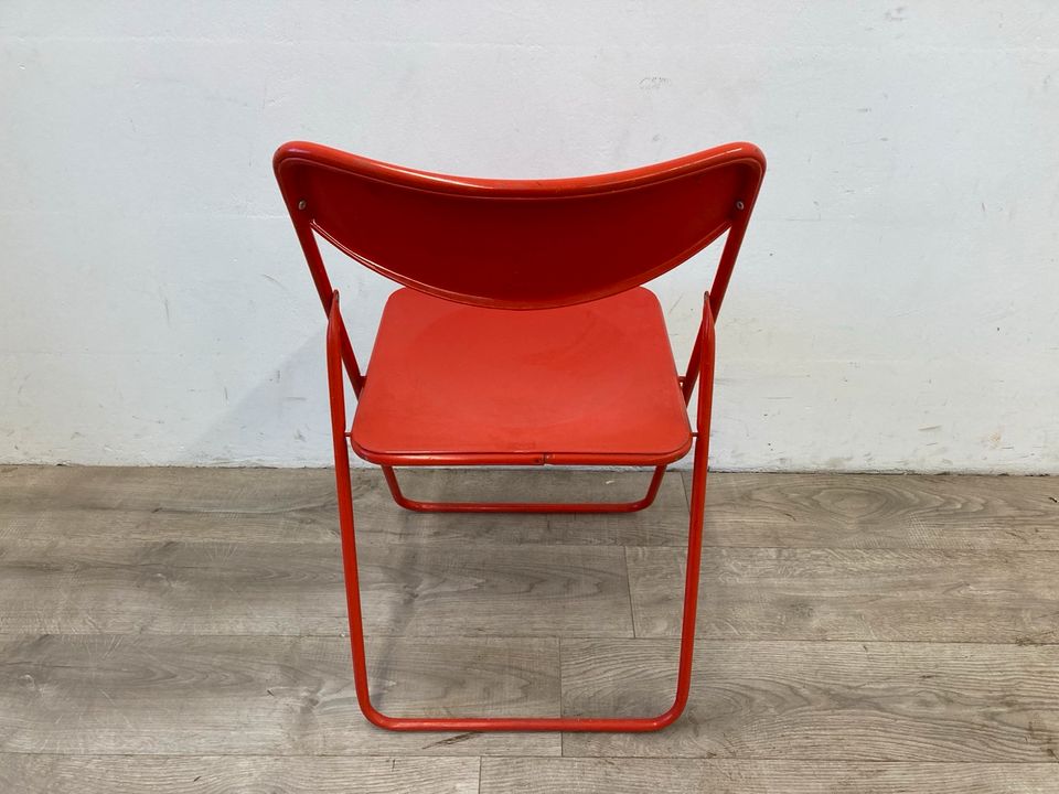 #A Ikea TED Klappstuhl rot Vintage Niels Gammelgaard Kunststoff in Burgstädt