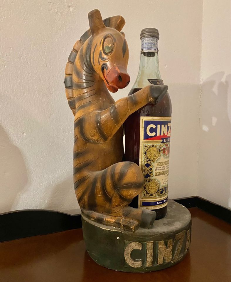 Cinzano Zebra Gips Reklame Figur Getränke Werbung Werbefigur in Köln