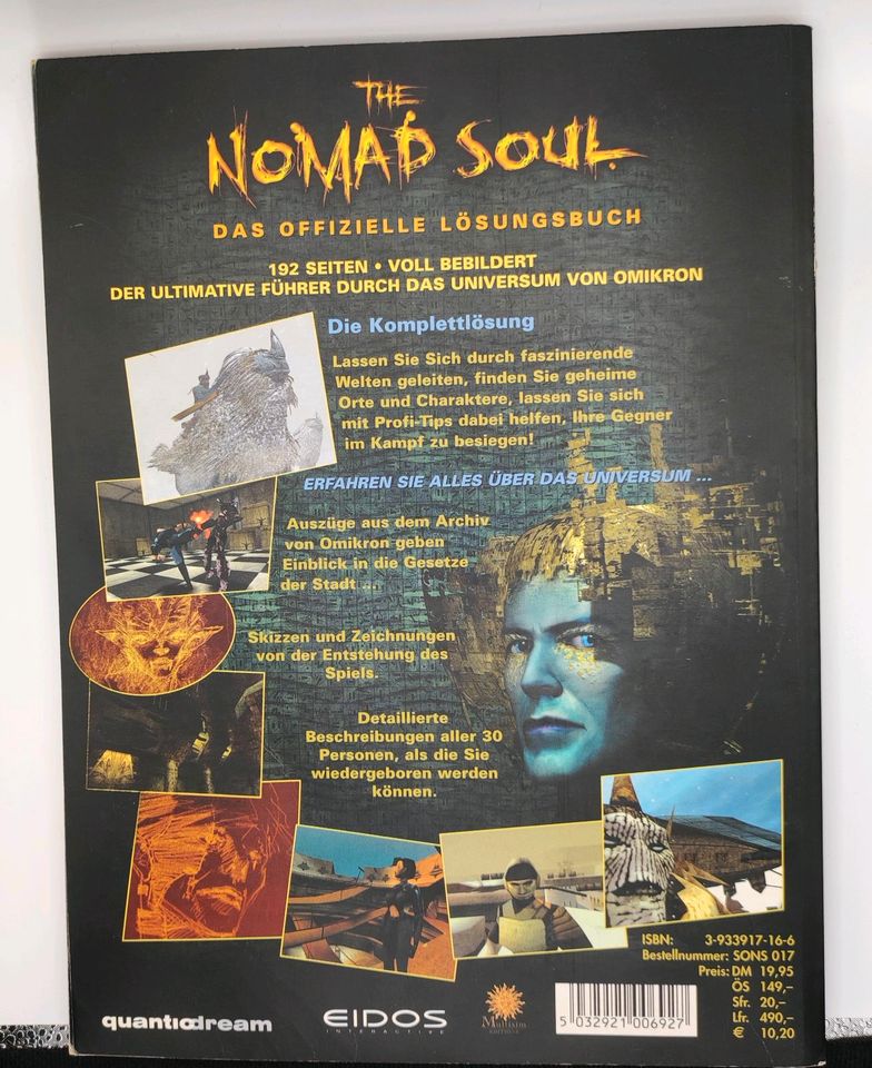 Sega Dreamcast The Nomad Soul + Lösungsbuch in Erkrath