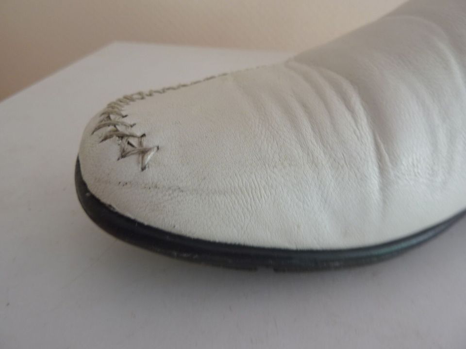 2 Paar Damen Schuhe 38 Balerina Damenschuhe flach Slipper weiss in Hamburg