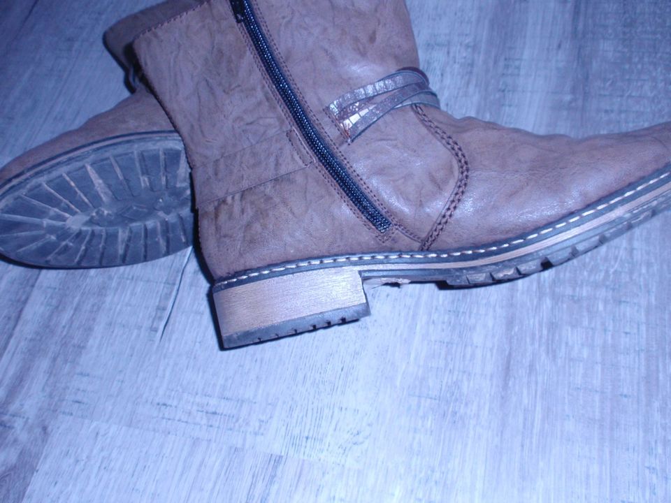 Rieker Stiefel Gr. 38 brau NP 65 Euro tolle Qualität super Zustan in Schwarzbach bei Eisfeld