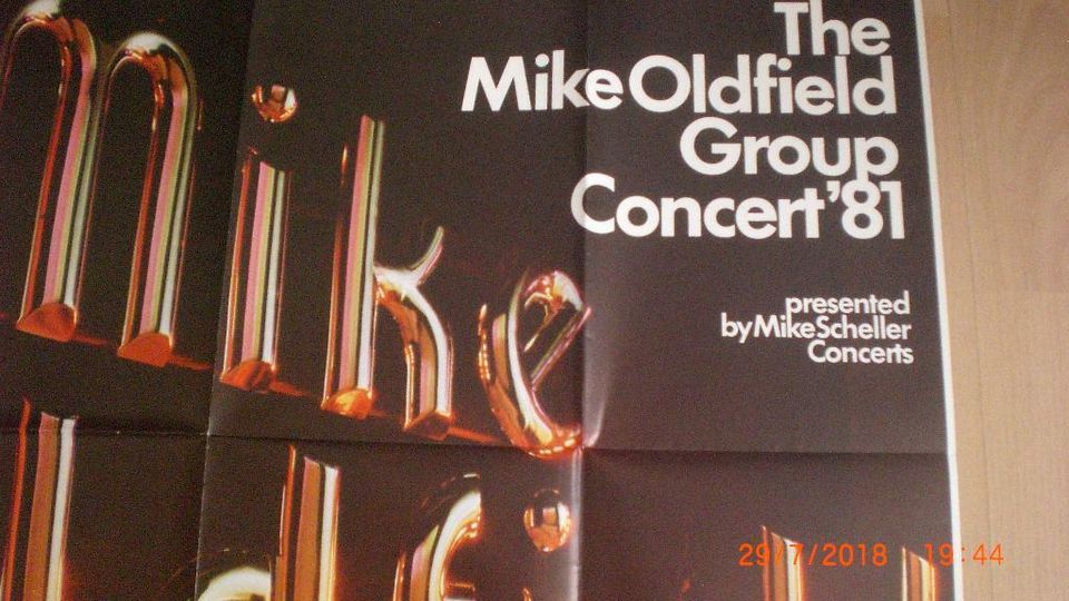 MIKE OLDFIELD - Live 1981 Konzertplakt Poster Tour in Hemer