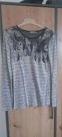 Geisha Damen Shirt Gr 38/M Pailetten Grau Federn Langarm Bayern - Abensberg Vorschau
