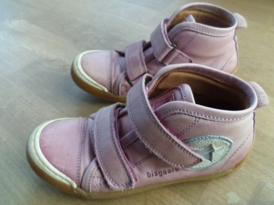 Bisgaard Mädchen Schuhe Sneaker Leder Klett Stern Gr. 35 rosa in Plankstadt