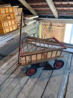 Kleiner Bollerwagen Handwagen aus Holz Deko Vintage Retro Thüringen - Heilbad Heiligenstadt Vorschau