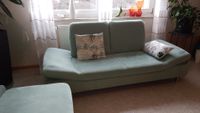 Sofa Couch Koinor mit Schemel Alcantara Stoff grün gebraucht Niedersachsen - Wolfenbüttel Vorschau