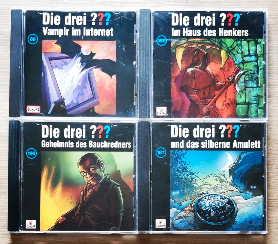 4 x CD Die drei ??? - 88 - 182 - 187 - 196 in Katzow