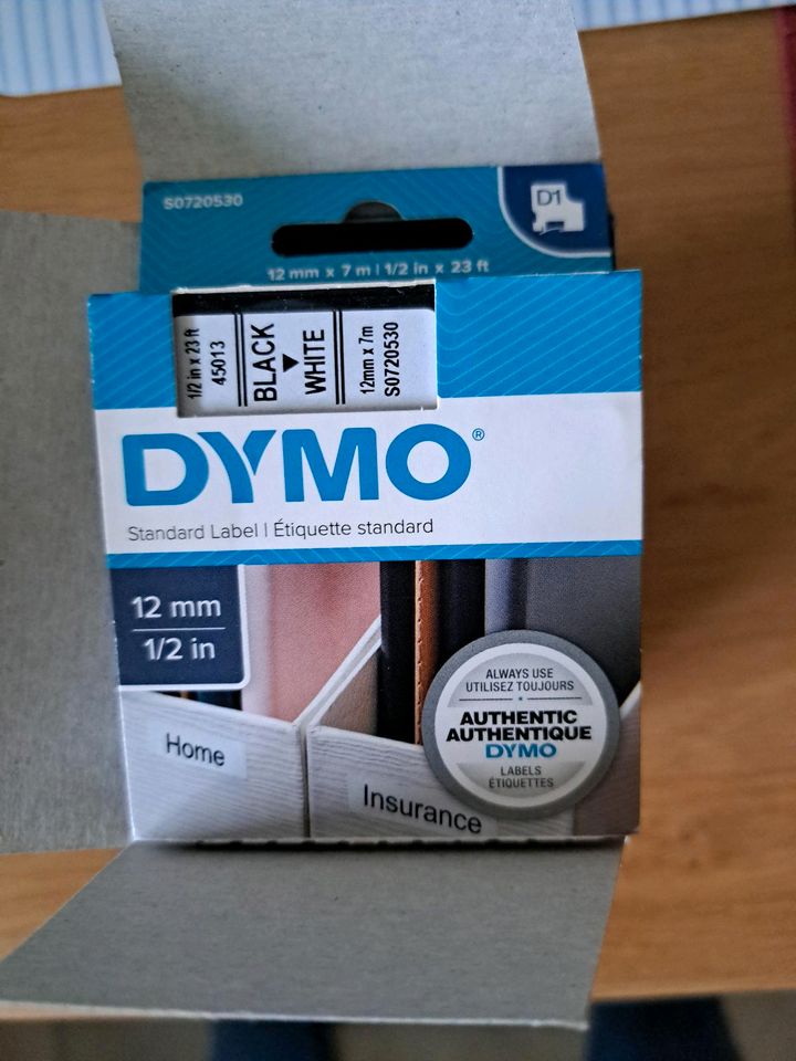 DYMO Original D1-Etikettenband | schwarz auf weiß | 12 mm x 7 m | in Küssaberg