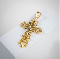 Orthodoxes Kreuz Anhänger Gelb / Weiß 14 kt (585 Gold) mittel Hessen - Wiesbaden Vorschau