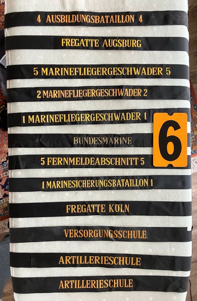 88 Stk. Mützenbänder Bundesmarine Marine Konvolut Mützenband in Althütte