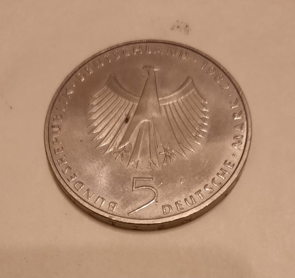 Münze 5 DM Umweltkonferenz der Vereinten Nationen 1972 in Monschau