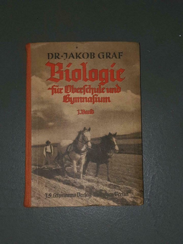 Biologiebuch 1942. Dr Jakob Graf Biologie für die Oberstufe. in Korb