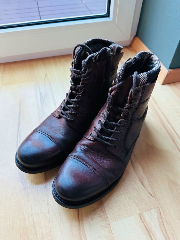 Stiefeletten Leder braun gr. 41 guter Zustand in Sonneberg