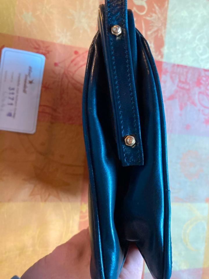 Handtasche von "Star Modell" Vintage dunkelblau NEU 70er Leder in Ingelheim am Rhein