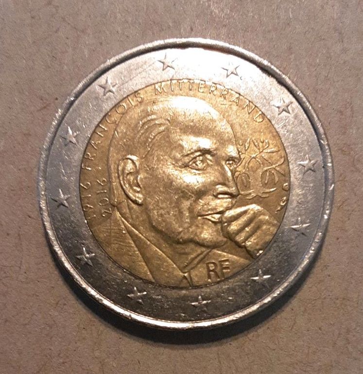 2 Euro Münze Francois Mitterand 1916- 2016 in Hermeskeil