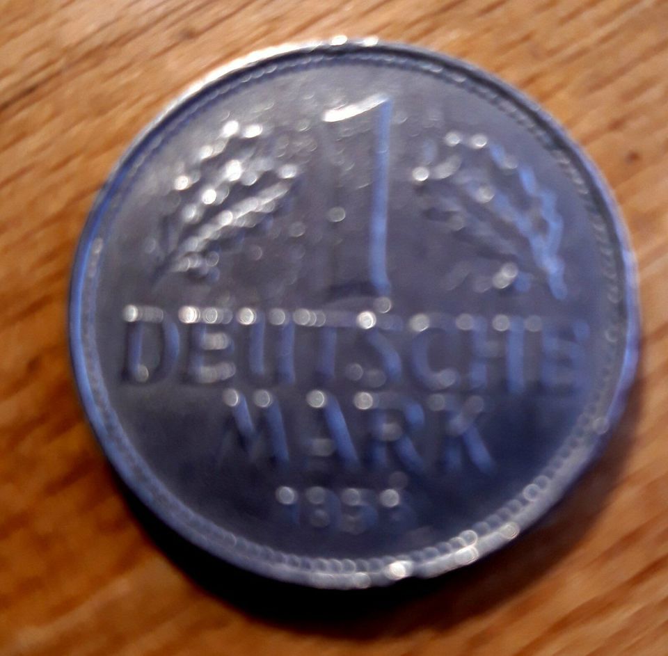 1 DM - 1956 J , Deutsche Mark Münzensammler in Hatzenbühl