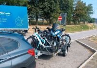 Motorradanhänger hydraulisch absenkbar zu mieten Paderborn Nordrhein-Westfalen - Borchen Vorschau
