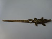 Brieföffner "Krokodil", antik, Bronze, M.i.India Sachsen-Anhalt - Klötze Vorschau