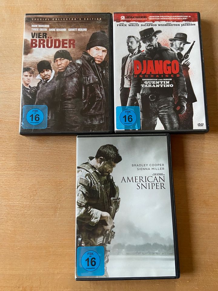 DVDs Vier Brüder, Django, American Sniper FSK 16 in Bad Wurzach