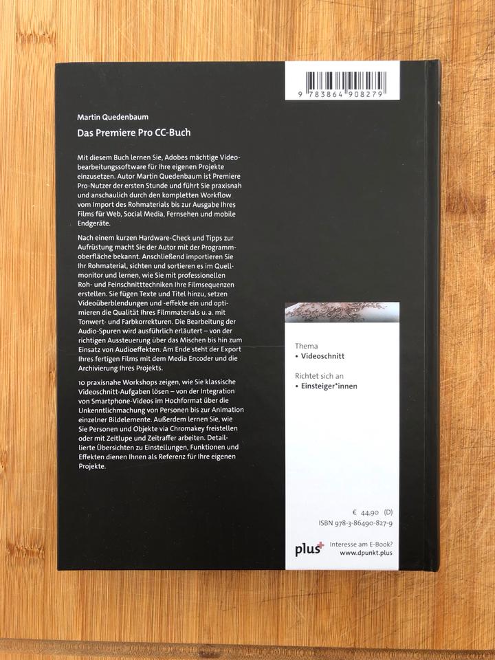 Fotolehrbuch Das Premiere Pro CC Buch Dpunkt Verlag in Potsdam