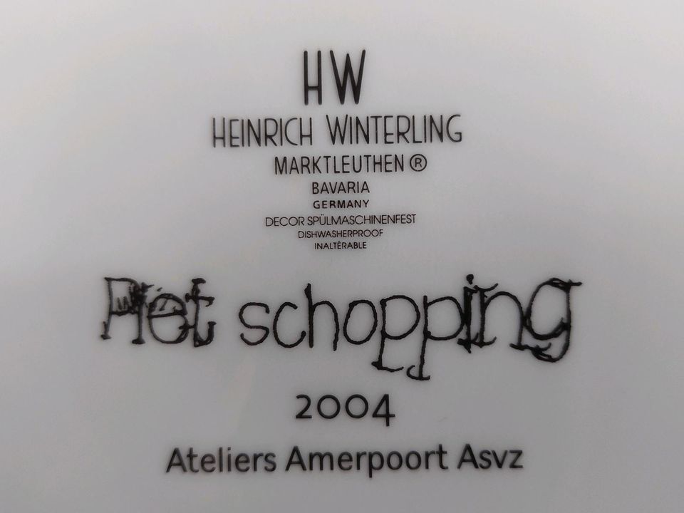 Handgemalter Teller  Piet Schoppingx in Moers