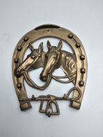 Vintage Messing Hufeisen mit Pferde .. Baden-Württemberg - Langenau Vorschau