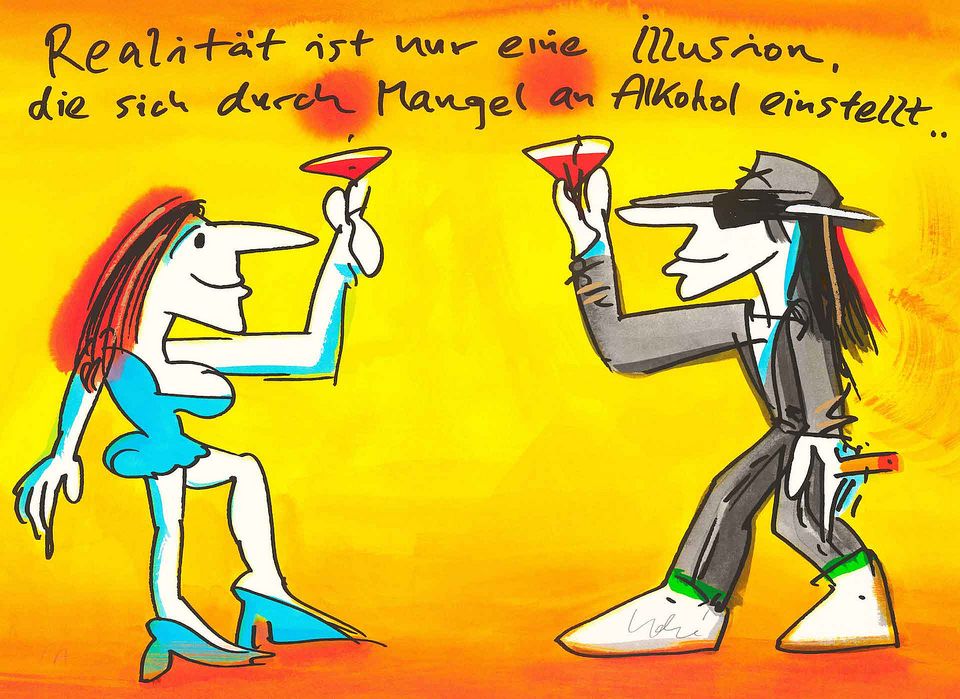 Udo Lindenberg Siebdruck- Realität ist nur eine Illusion... in Grömitz