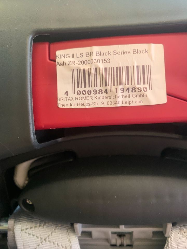 Britax Römer King II LS Black Ash Autositz Kindersitz Schlaf in Leverkusen