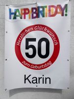 Banner Plakat 50. Geburtstag Karin * 132x100 Outdoor Ösen robust Bayern - Landshut Vorschau