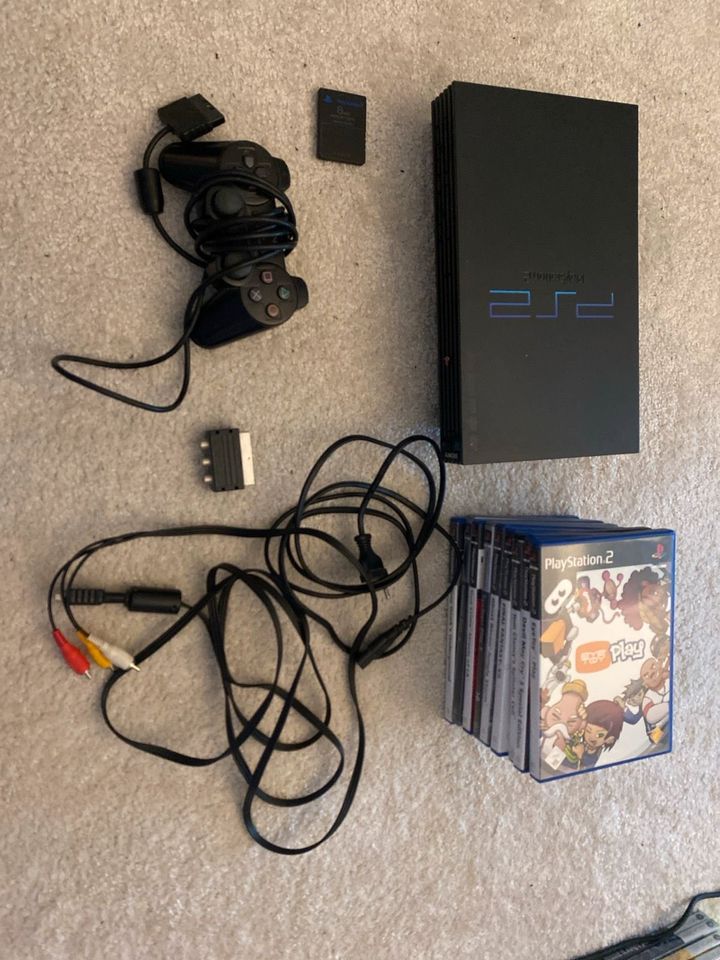 Sony PlayStation 2 + Controller + Spiele + Kamera in Hannover