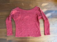 Pullover Pailletten Perlen schulter rot strickpullover Oberteil Bayern - Fürth Vorschau