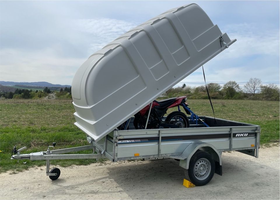 Anhänger  750kg kippbar Verdeck/Haube für Motorrad, Rasentraktor in Wehrheim