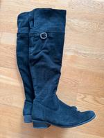 Overknees Stiefel Tamaris schwarz Gr. 40 samt Nordrhein-Westfalen - Olpe Vorschau