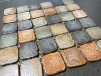 Landhausfliesen - Mosaik bunt - gewellte Fliesen farbig Hessen - Bürstadt Vorschau