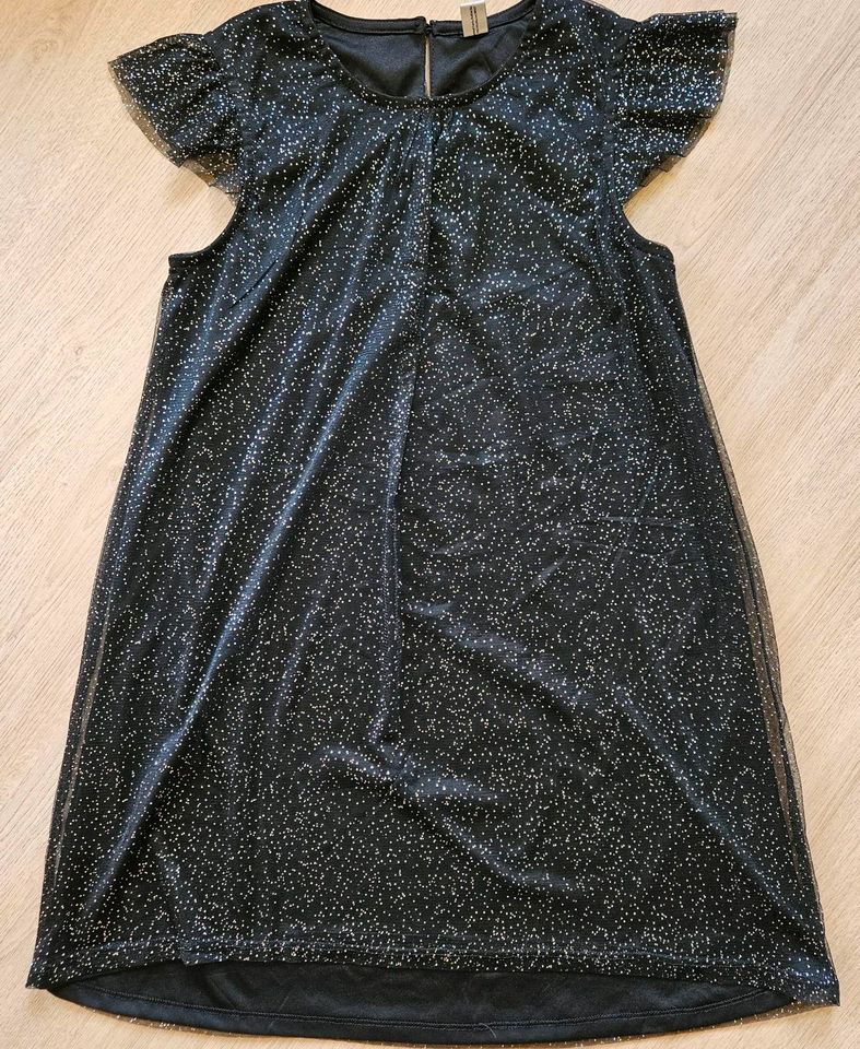 Yigga kurzarmkleid gr.152 inkl.Versand Glitzer festlich schwarz in Duderstadt