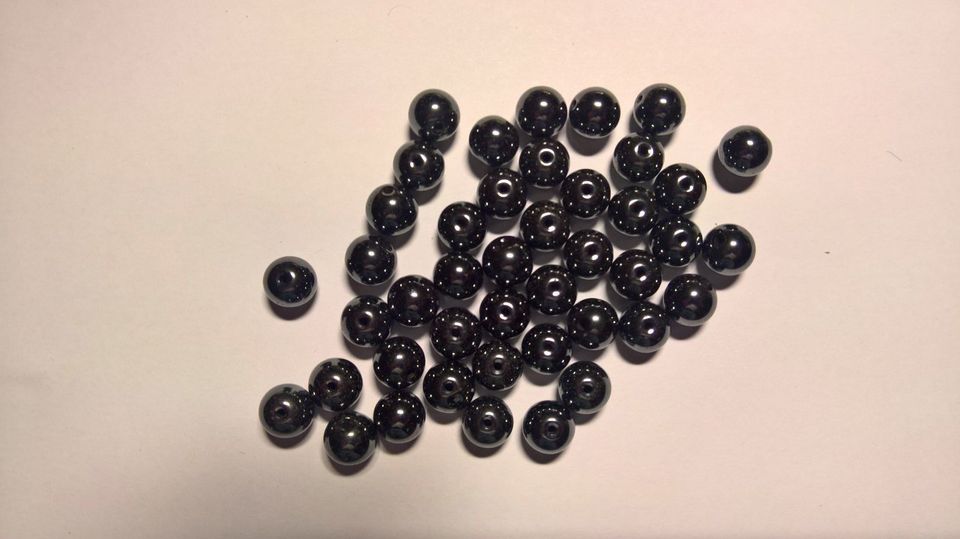 Hämatit 43 Kugel Kette Øaussen 9,7mm x Øinnen 1,4mm schwarz neu in Bochum