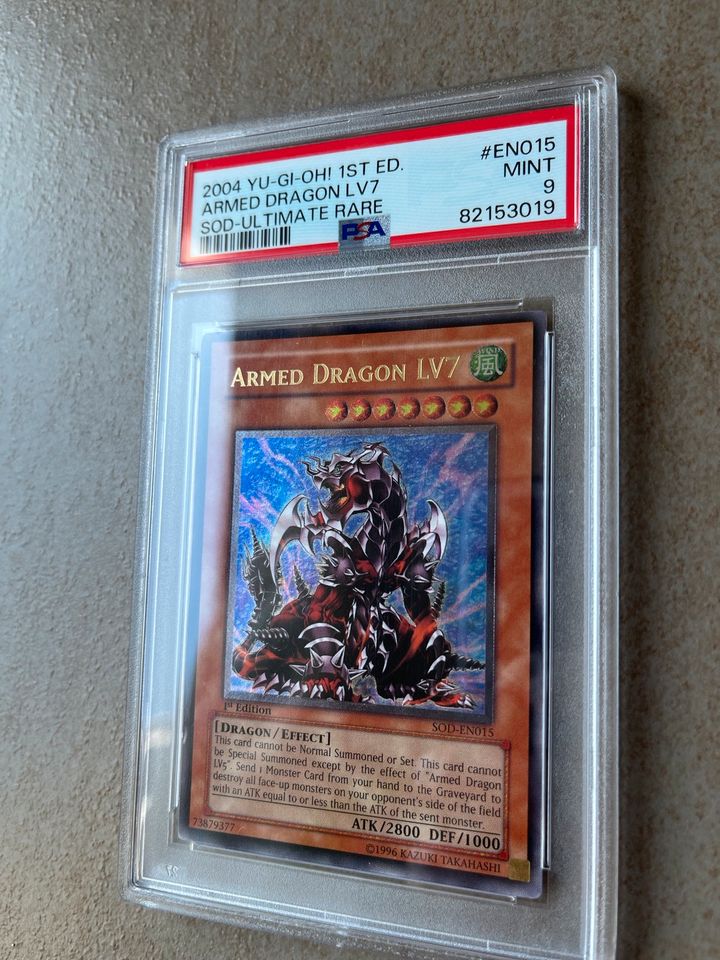 Yugioh Armed Dragon lv 7 psa 9 ultimate rare 1 edition in Filderstadt