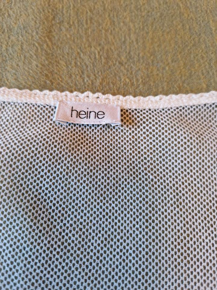 Heine, Netz Shirt, Stickerei Perlen, Blumen, Frühling, weiß in Voerde (Niederrhein)