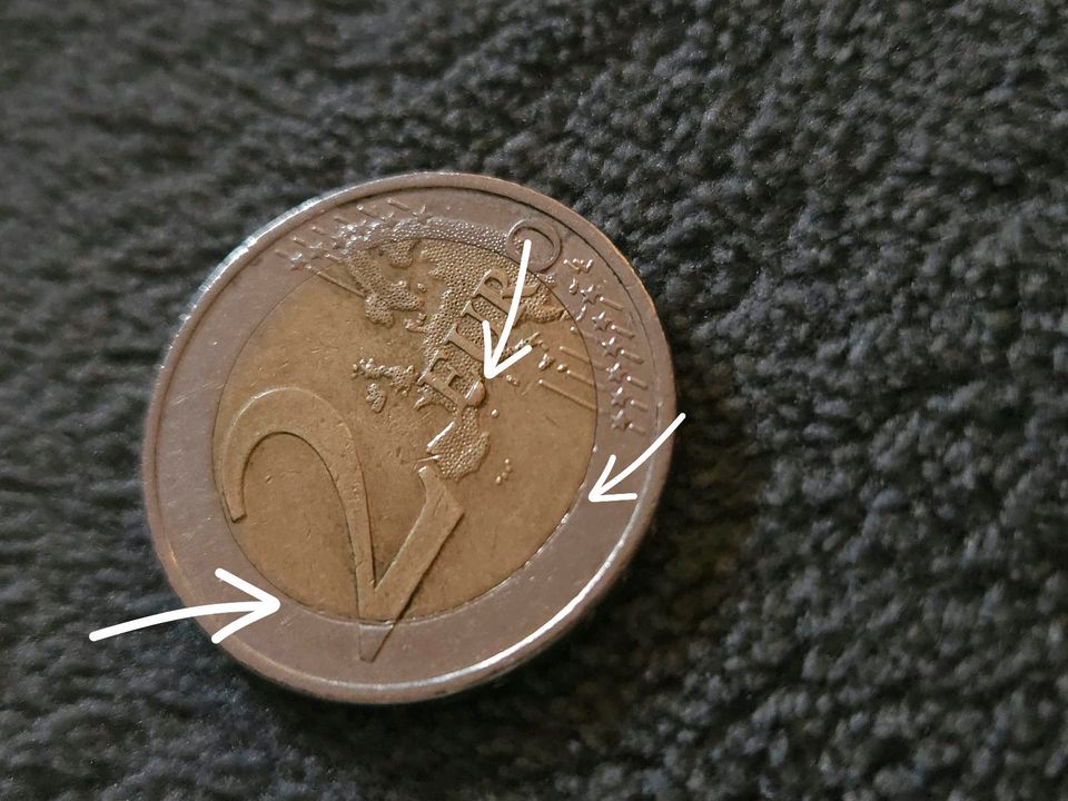2€ Münze mit fehlprägung in Hamburg