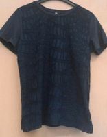 Shirt Bluse blau reptil S M 38 40 Top dunkelblau Sachsen - Schöpstal Vorschau