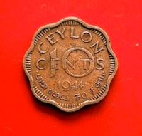 Münze 10 Cents 1944 Britisch-Ceylon Großbritannien Kolonie Reich Sachsen - Neukirch/Lausitz Vorschau