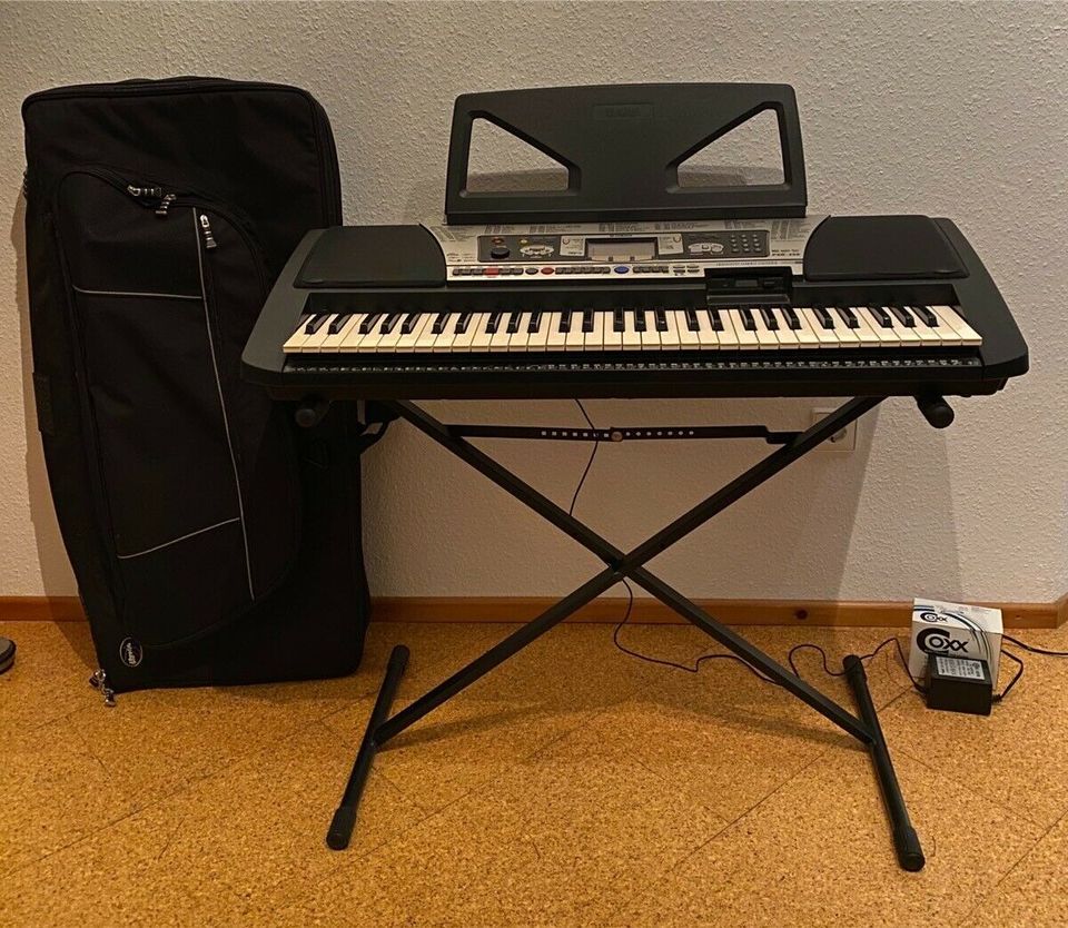 Yamaha Keyboard PSR-350 inkl. Ständer, Netzteil und Tasche in Hagenbach