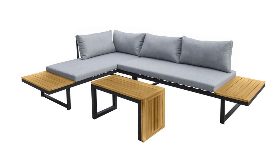 »Sungardo« Gartenlounge Set 3tlg. Anthrazit aus Aluminium Akazie in Lübeck