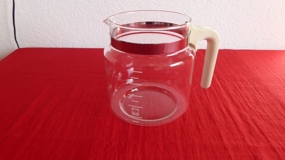 Kanne Kaffee-Kanne Jena Glas Schott Mainz Transparent Ø oben 11,5 in Flintbek