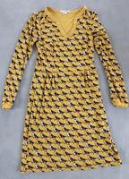 Boden Kleid US 4 Gelb schwarz Vögel Niedersachsen - Hameln Vorschau