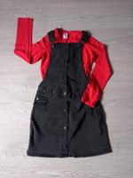 Mädchen-Outfit: Jeans-Latz-Rock und LA-Shirt Gr. 146/152 Thüringen - Hörselberg-Hainich Vorschau