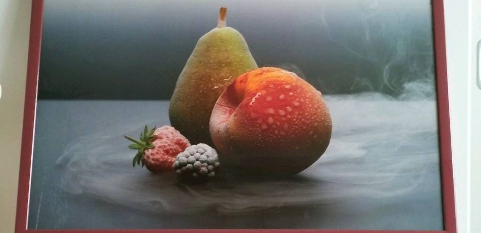 Bild Poster Obst Eis Rahmung Beere Deko Geschenk in München